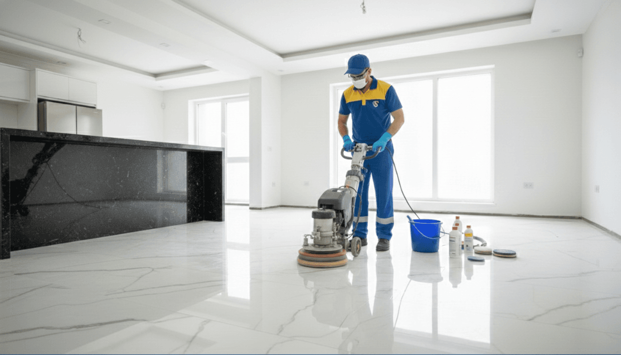 جلي وتلميع الرخام والجرانيت