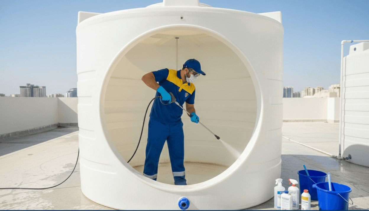 تنظيف وتعقيم 'خزانات المياه'